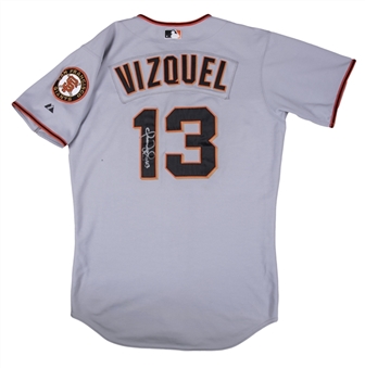 2005-06 Omar Vizquel Game Used & Signed San Francisco Giants Jersey (Beckett) 